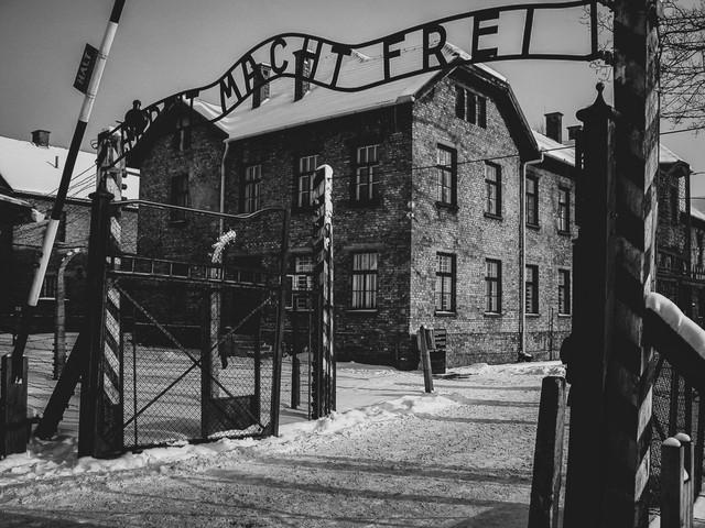 Auschwitz gates.